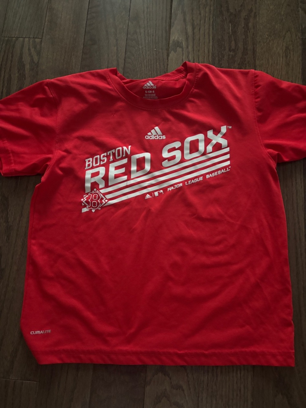 Boys Adidas Boston Red Sox Red Graphic Tee